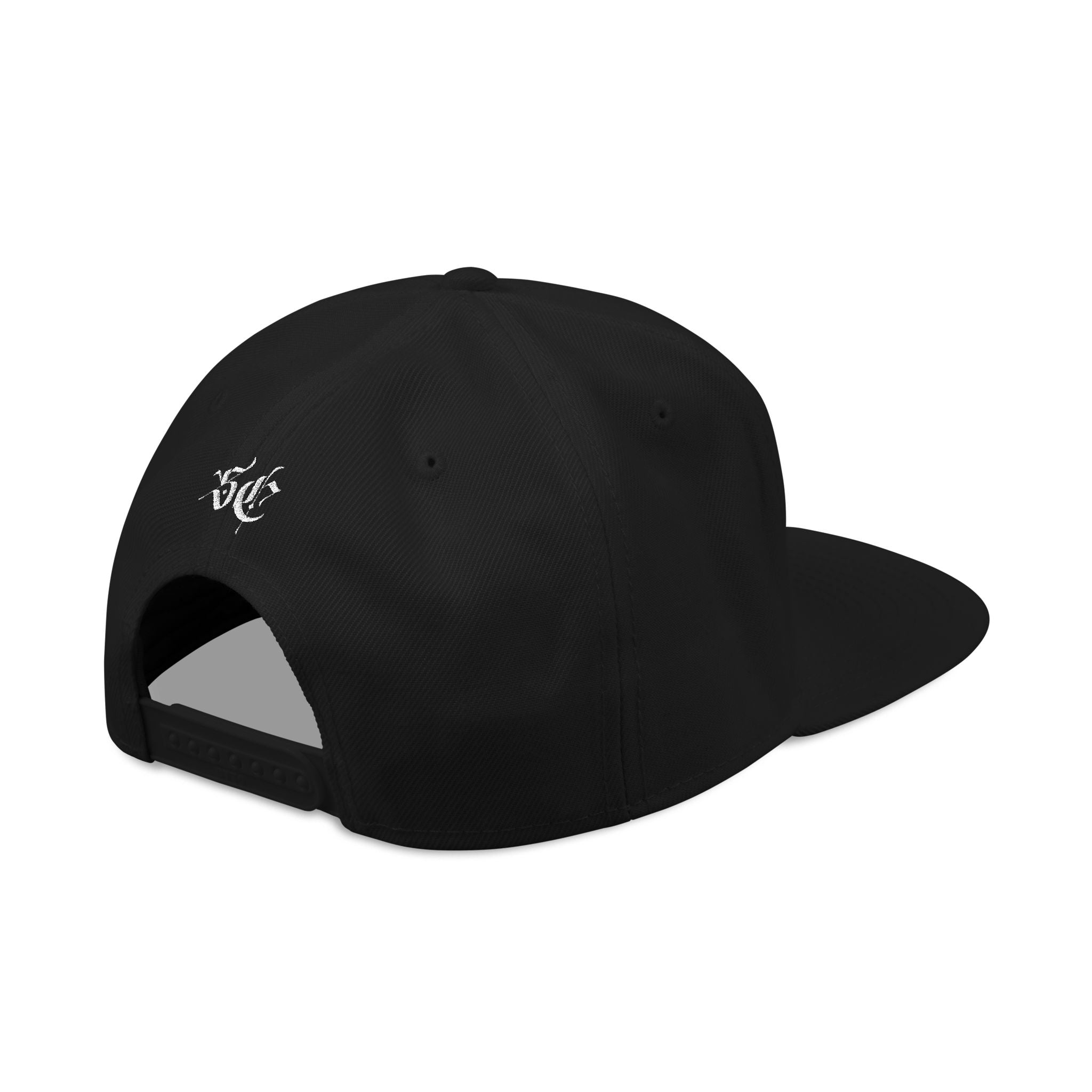 Embroidered Urban Snapback Hat — Distressed White Logo