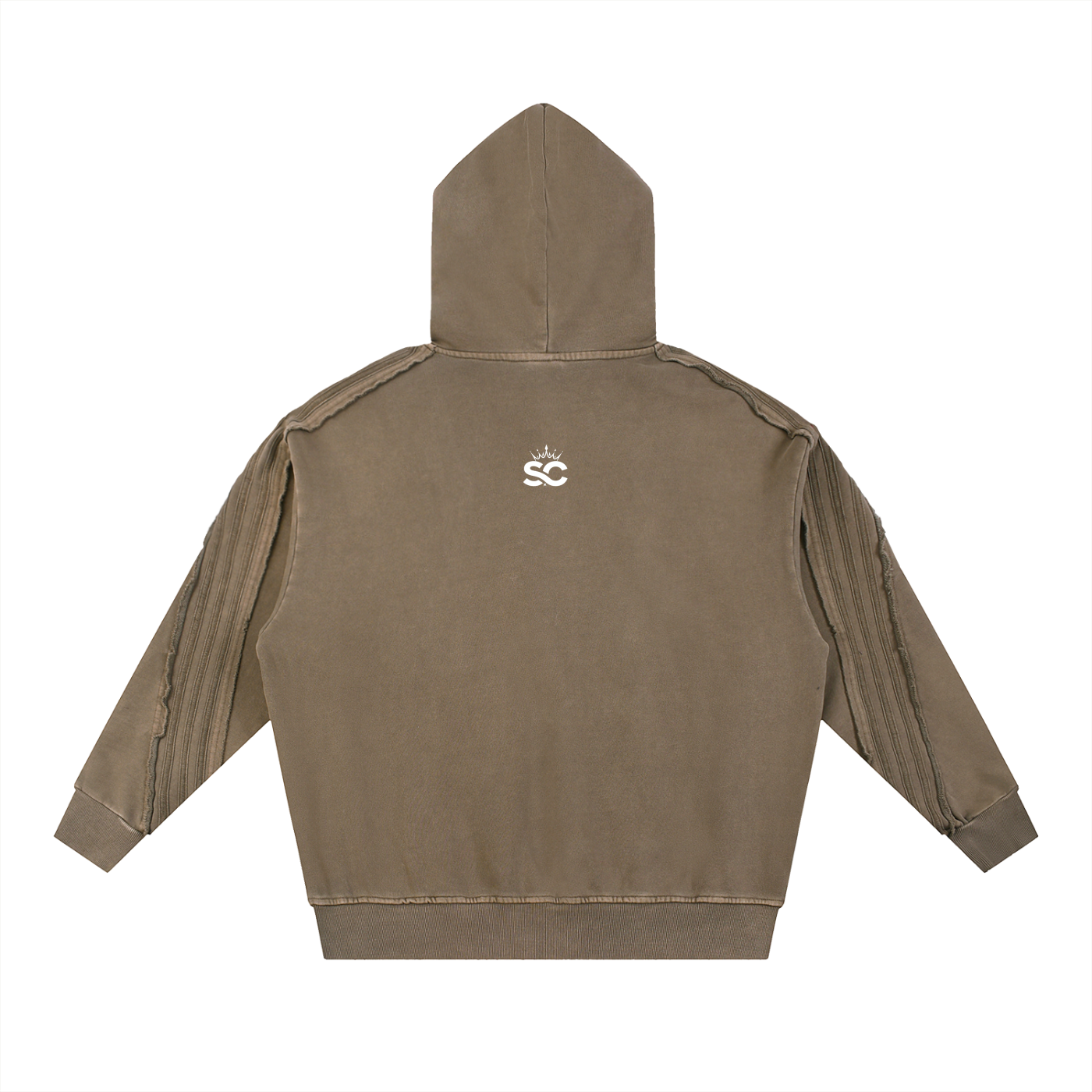 Snow Washed Tape Raw Edge Hoodie - *Rise*
