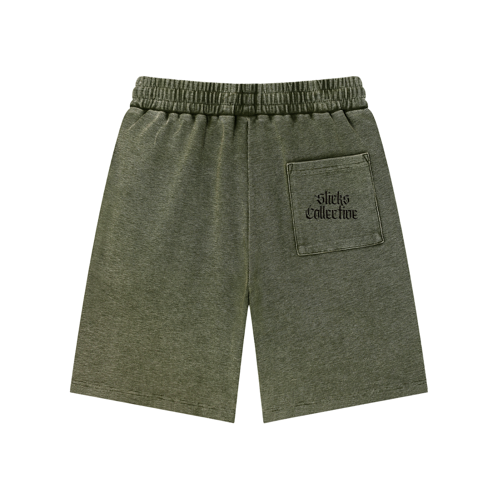 Dark Canvas Knit Leisure Shorts