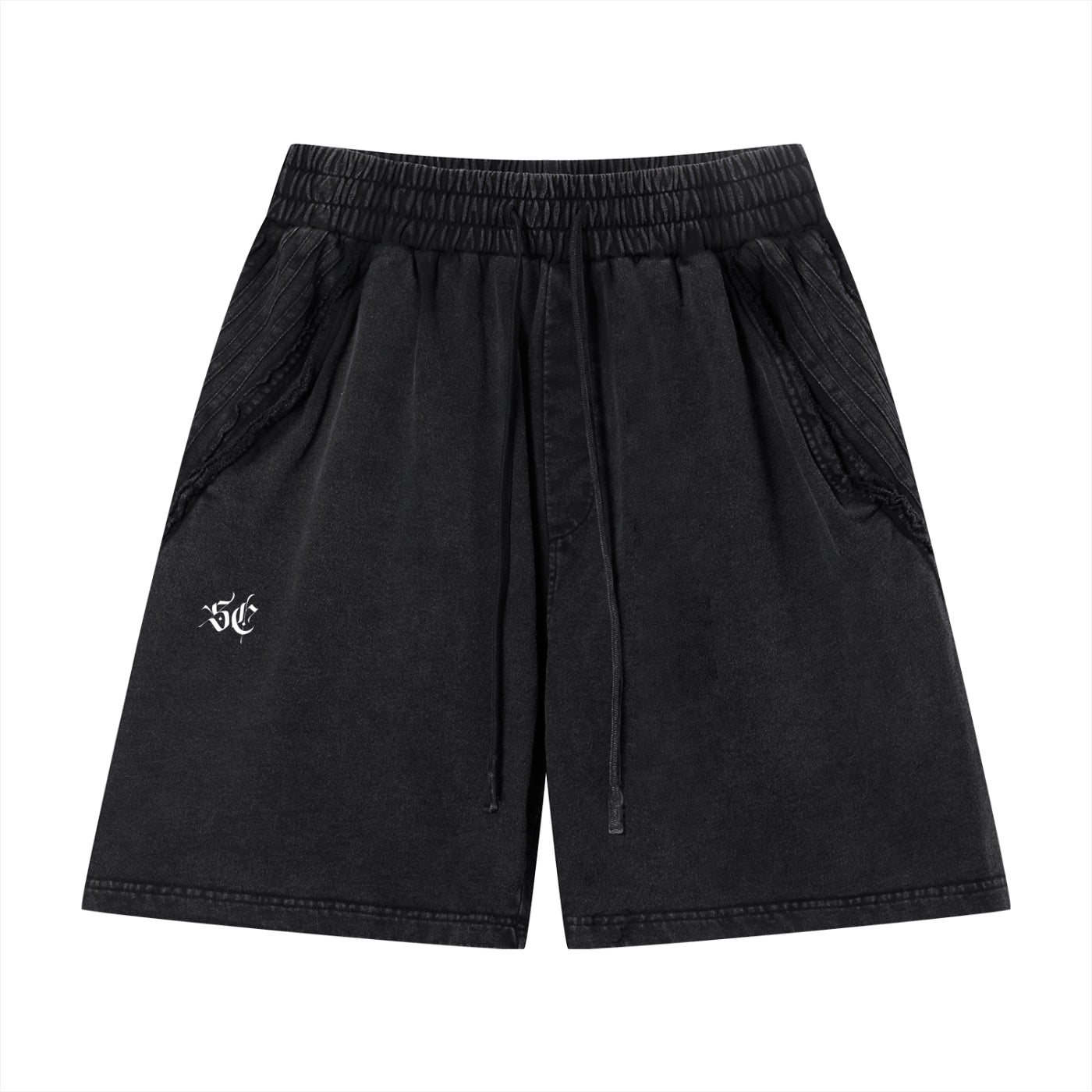 Unisex Vintage Wash Raw Edge Shorts - *Signature*