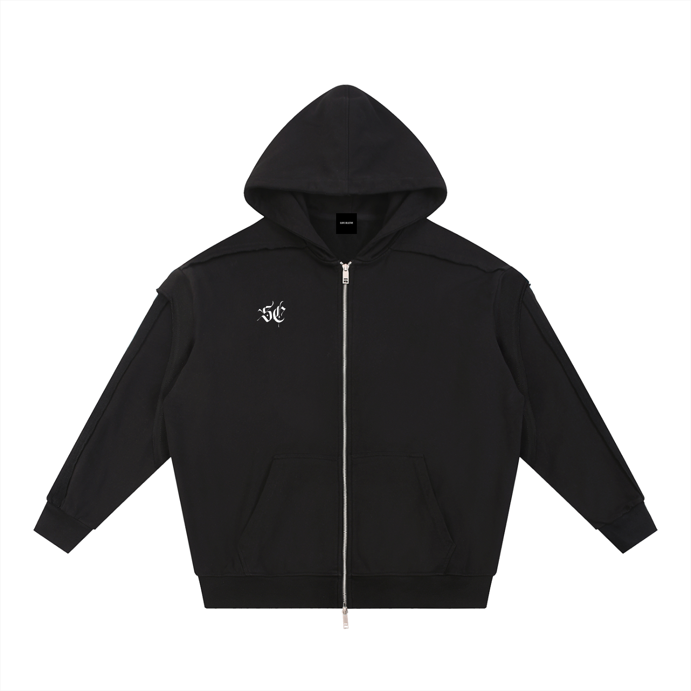 Contrast Tape Double Layered Zip Hoodie - *Signature*