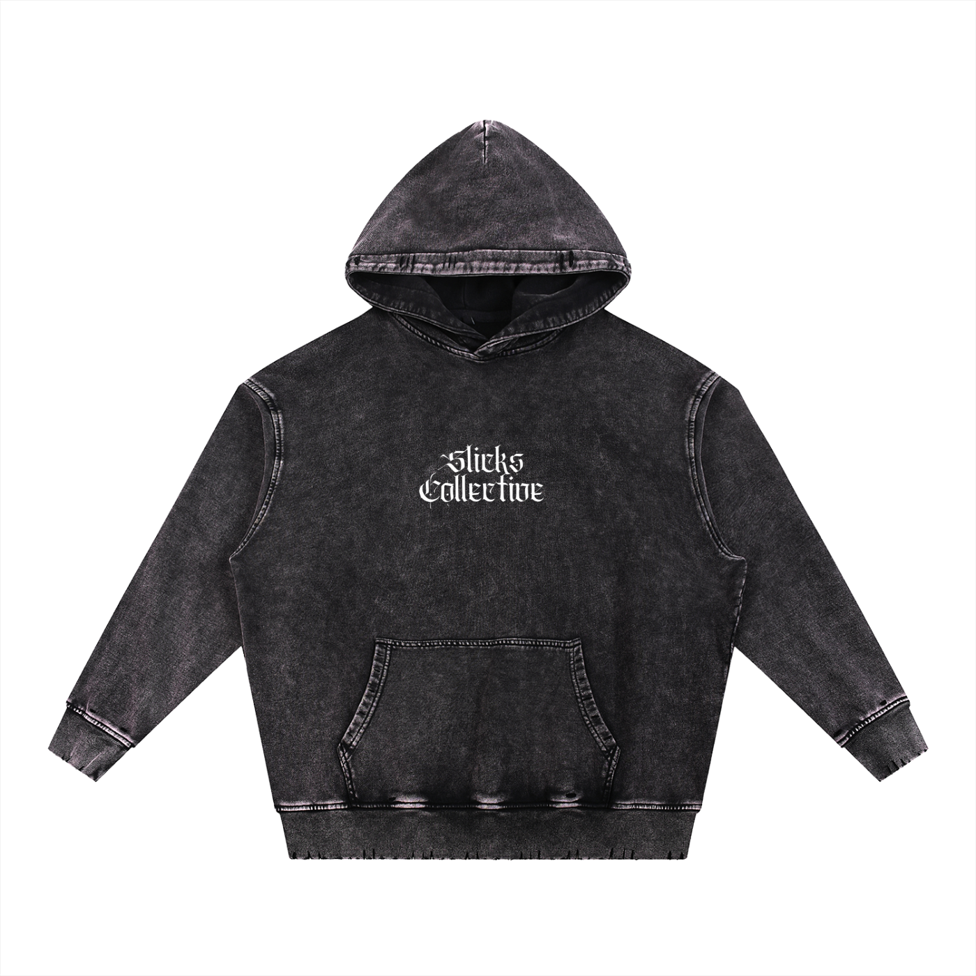 Snow Wash Hand-Frayed Hoodie - *Signature*