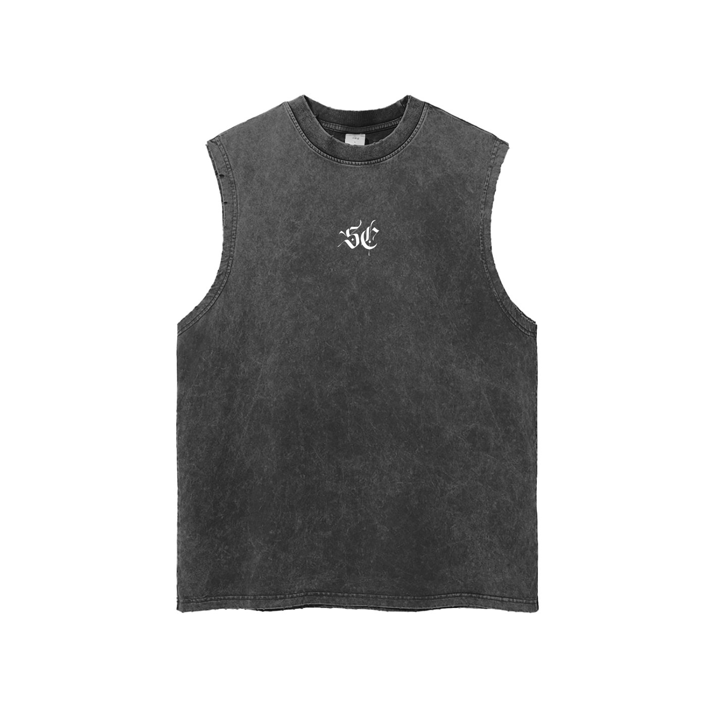 Snow Washed Frayed Hem Tank Top - *Signature*
