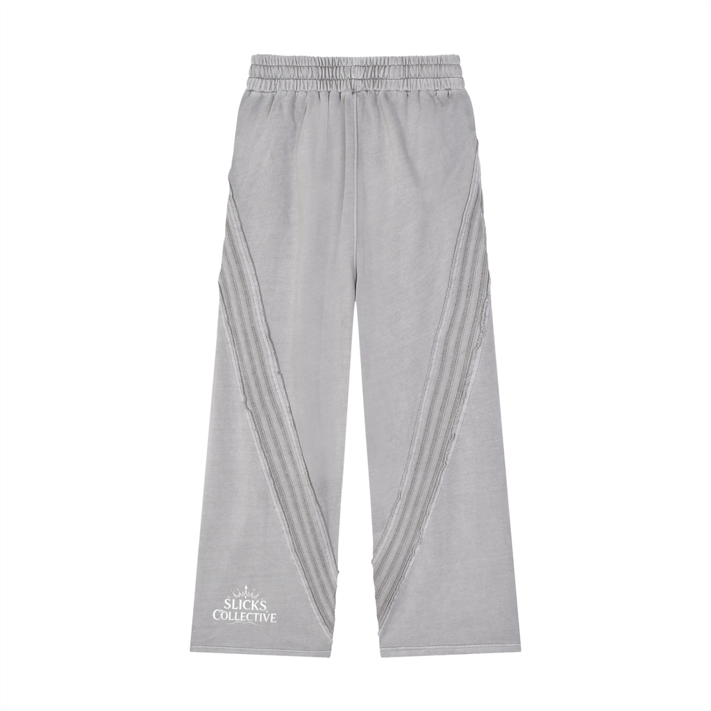 Snow Washed Tape Raw Edge Sweatpants - *Rise*