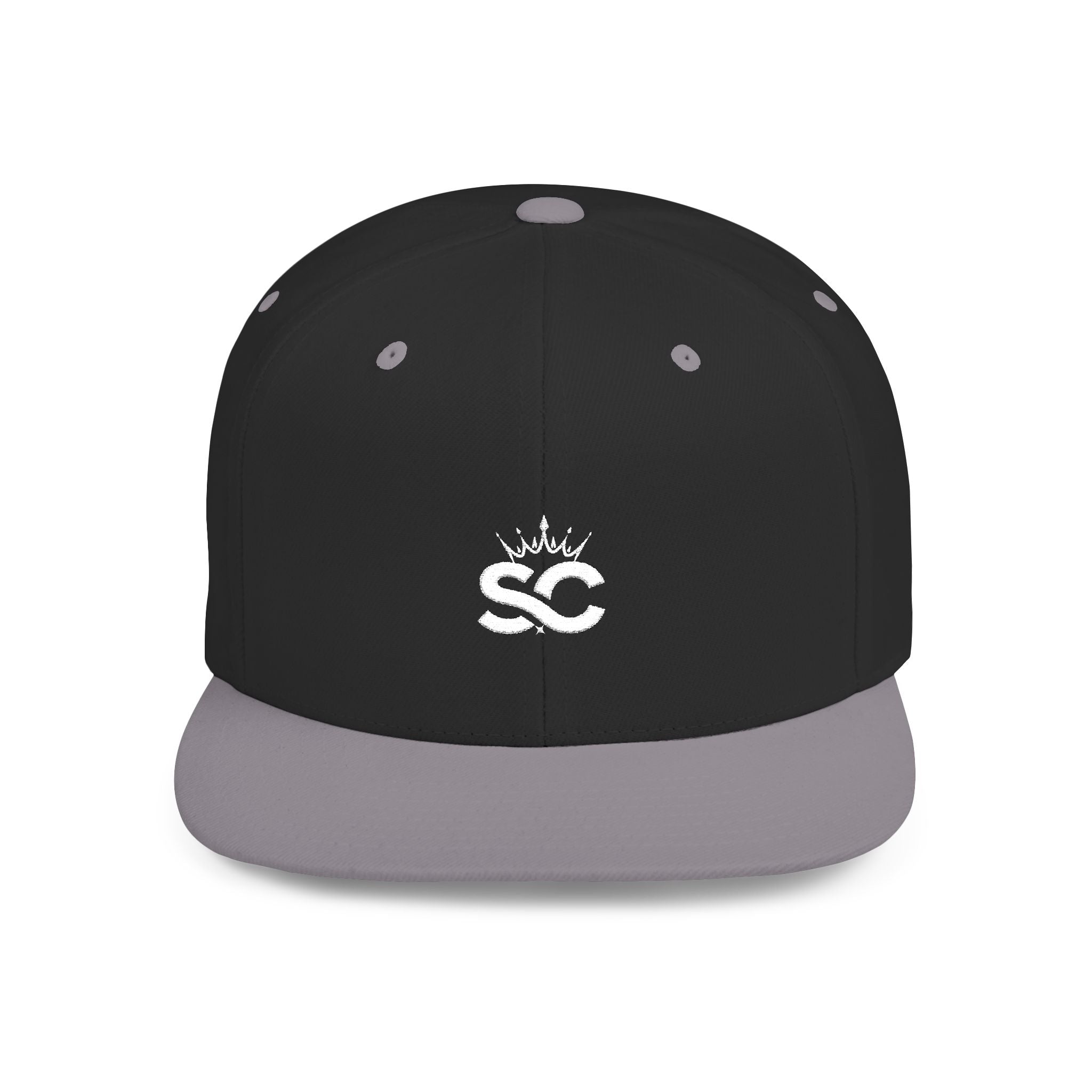 Distressed Snapback Hat — *Rise* Logo Flat Bill
