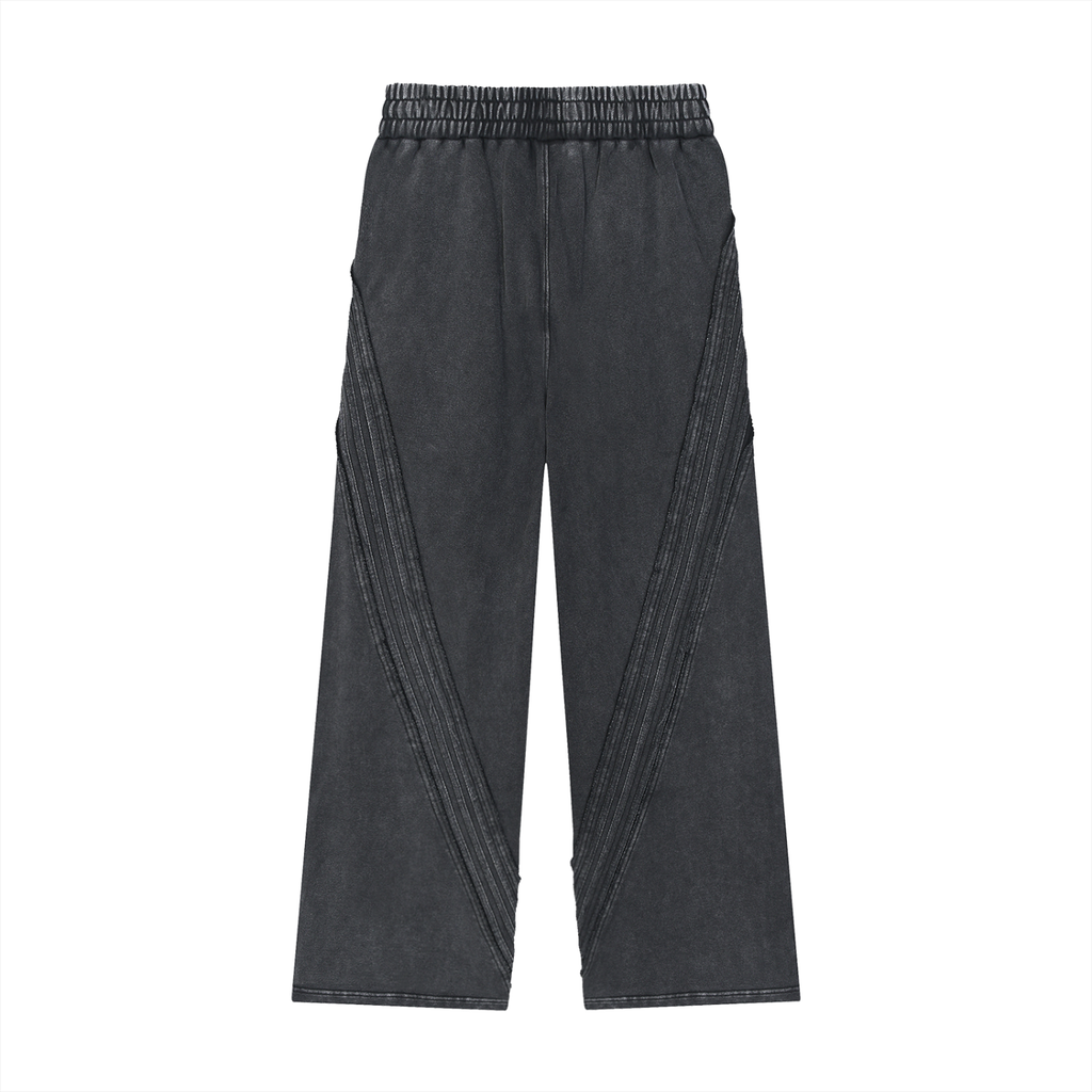 Snow Washed Tape Raw Edge Sweatpants - *Signature*