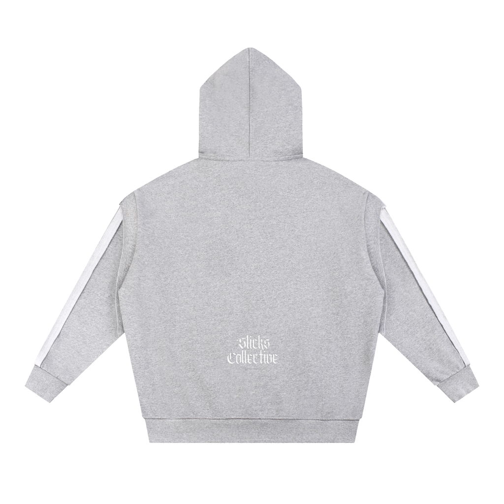 Contrast Tape Double Layered Zip Hoodie - *Signature*