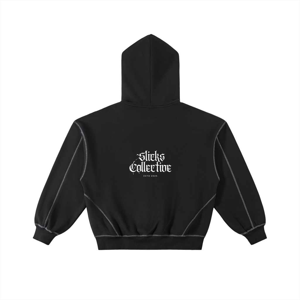 Contrast-Stitched Zip Hoodie - *Signature*