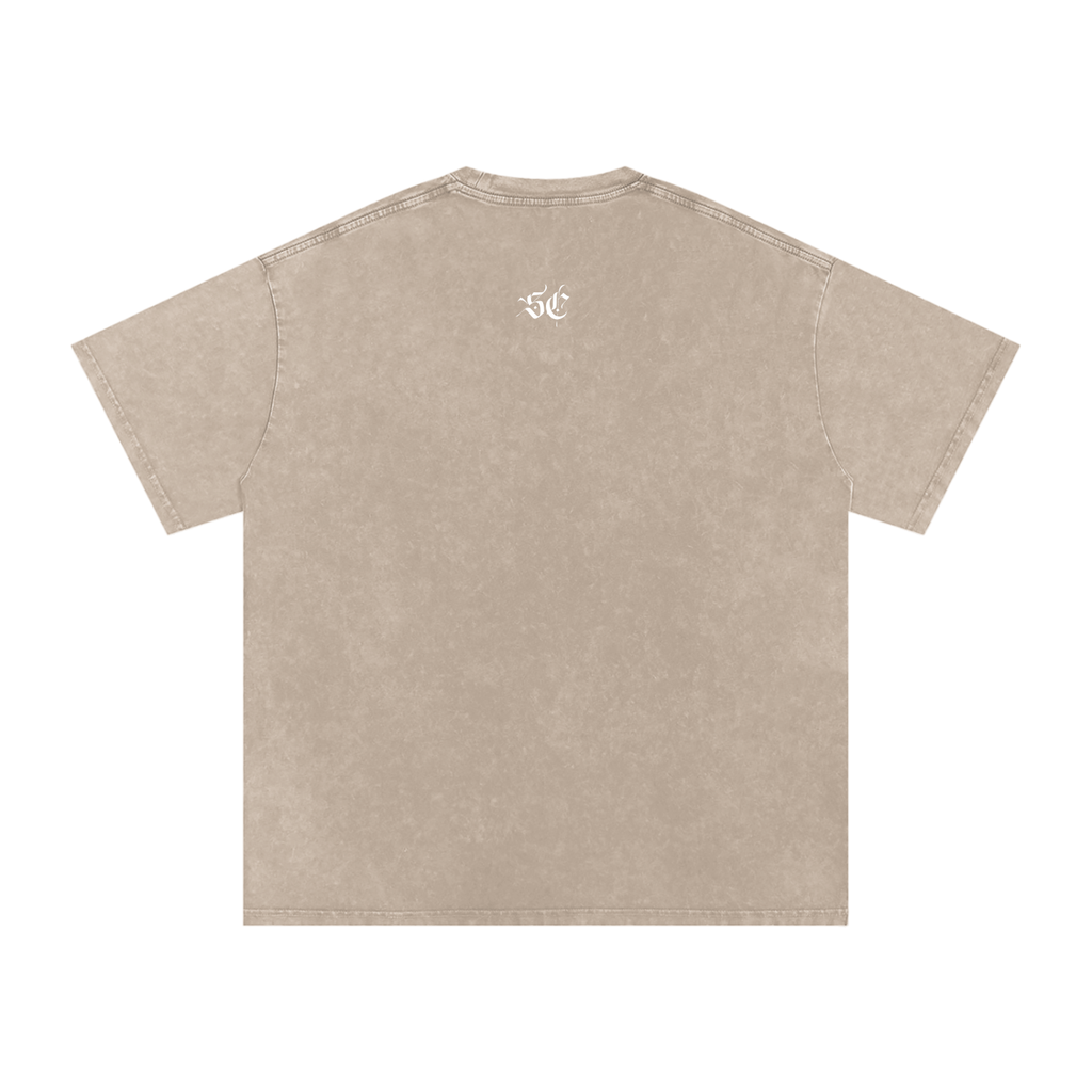 Snow Washed Oversized Cotton Tee