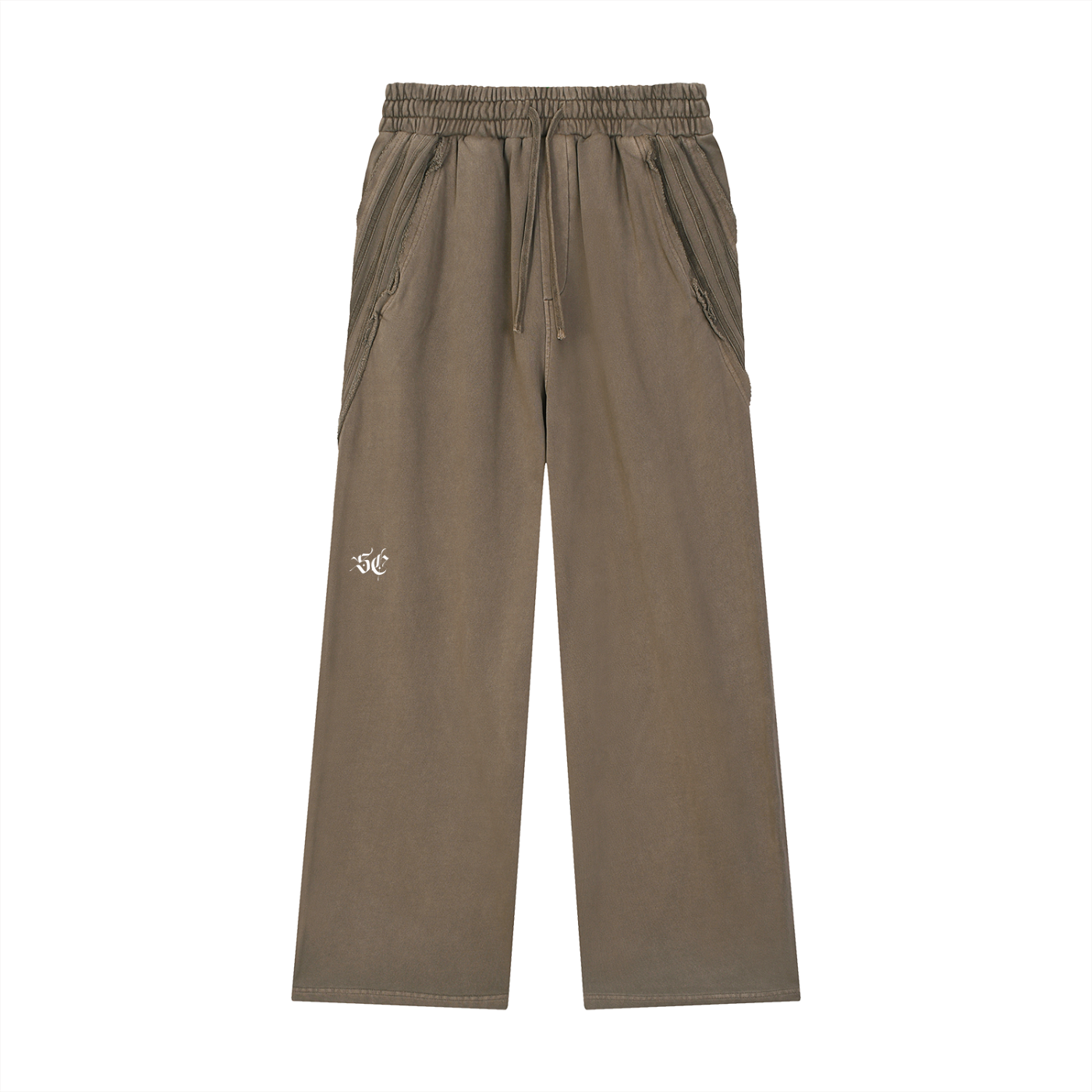 Snow Washed Tape Raw Edge Sweatpants - *Signature*