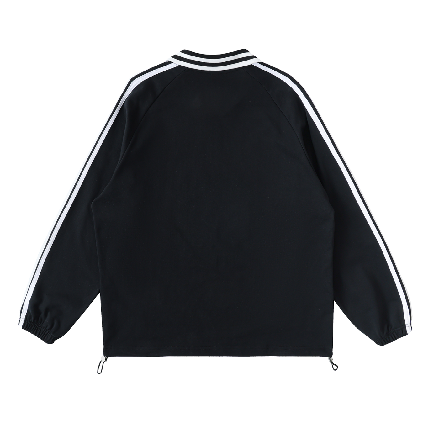 Contrast Striped Lapel Collar Sweatshirt - *Signature*