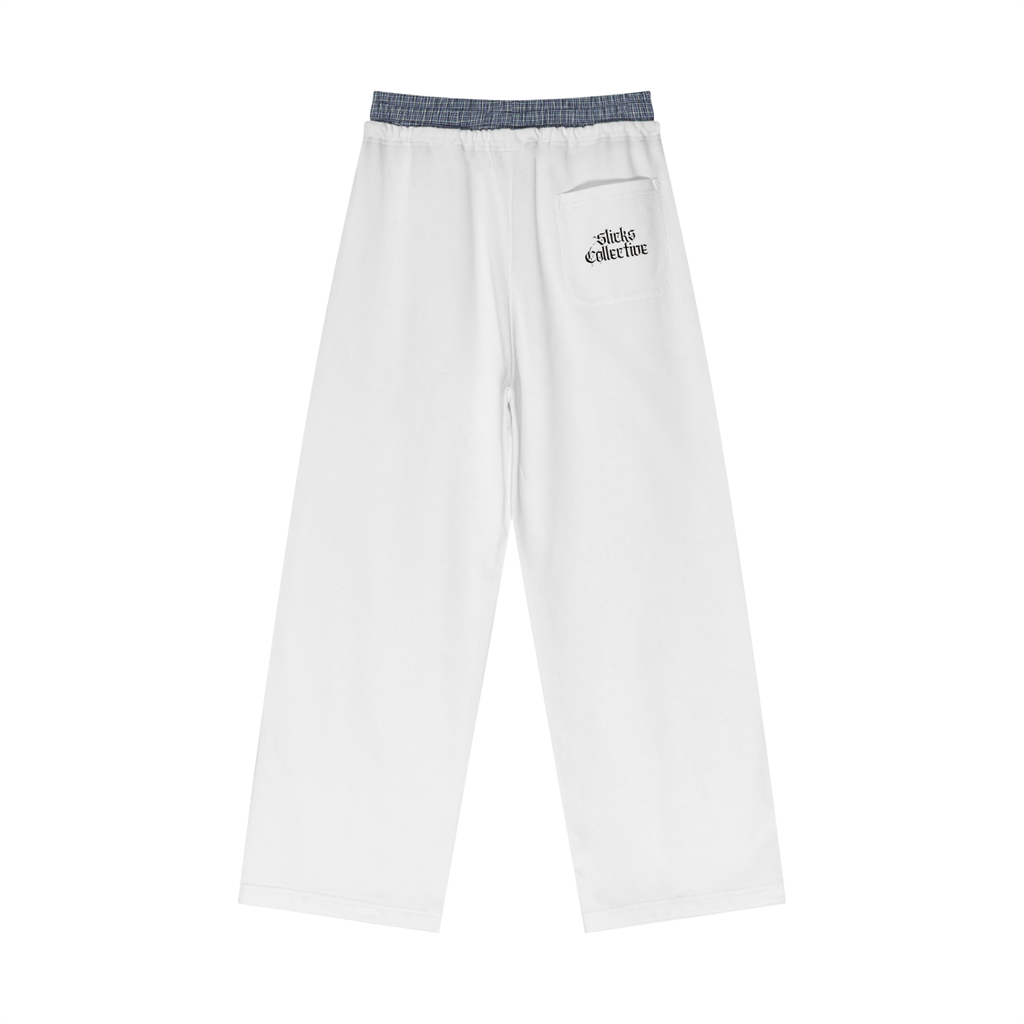 Plaid Contrast Waist Pants - *Signature*