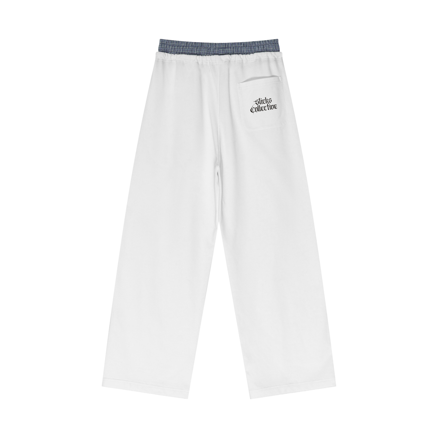 Plaid Contrast Waist Pants - *Signature*