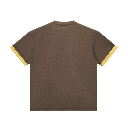 Contrast Cuff Cuffed Tee - *Signature*