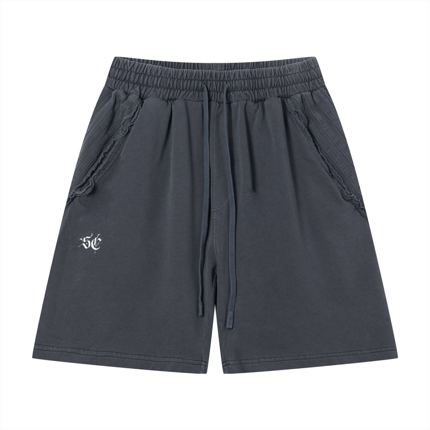 Unisex Vintage Wash Raw Edge Shorts - *Signature*