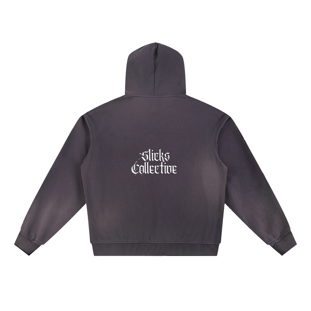 Sun Fade Frayed Fleece Hoodie