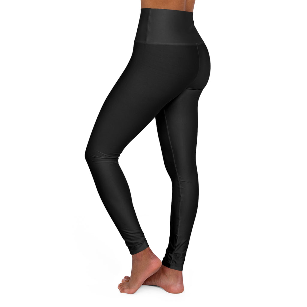 High-Waisted Yoga Leggings — White SC Logo