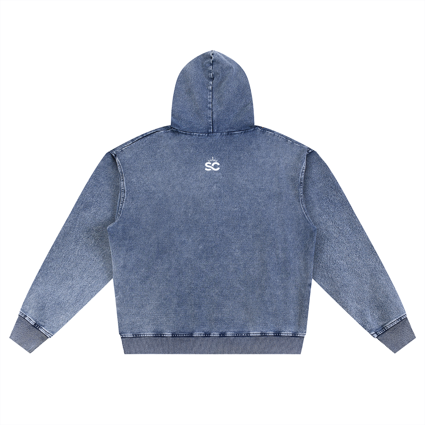 Snow Wash Oversized Zip-Up Hoodie - *Rise*