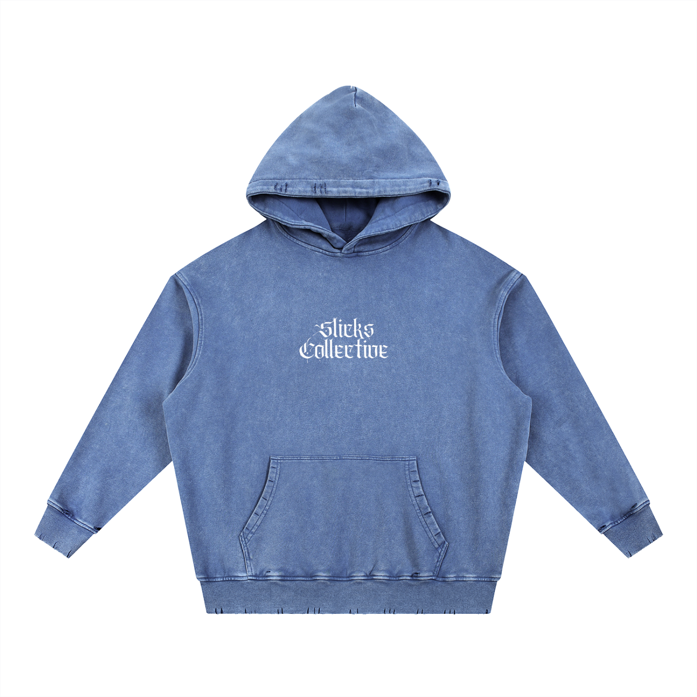 Snow Wash Hand-Frayed Hoodie - *Signature*