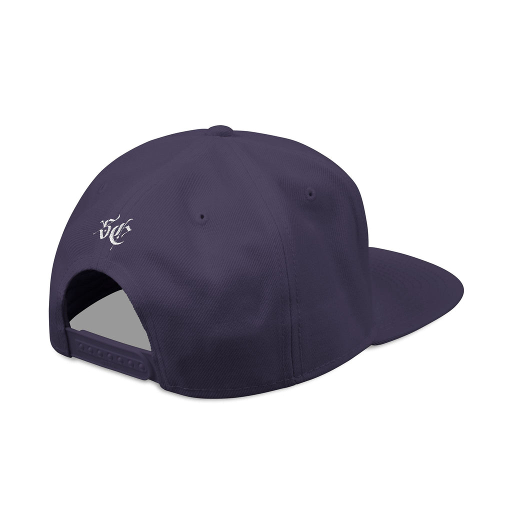 Embroidered Urban Snapback Hat — Distressed White Logo