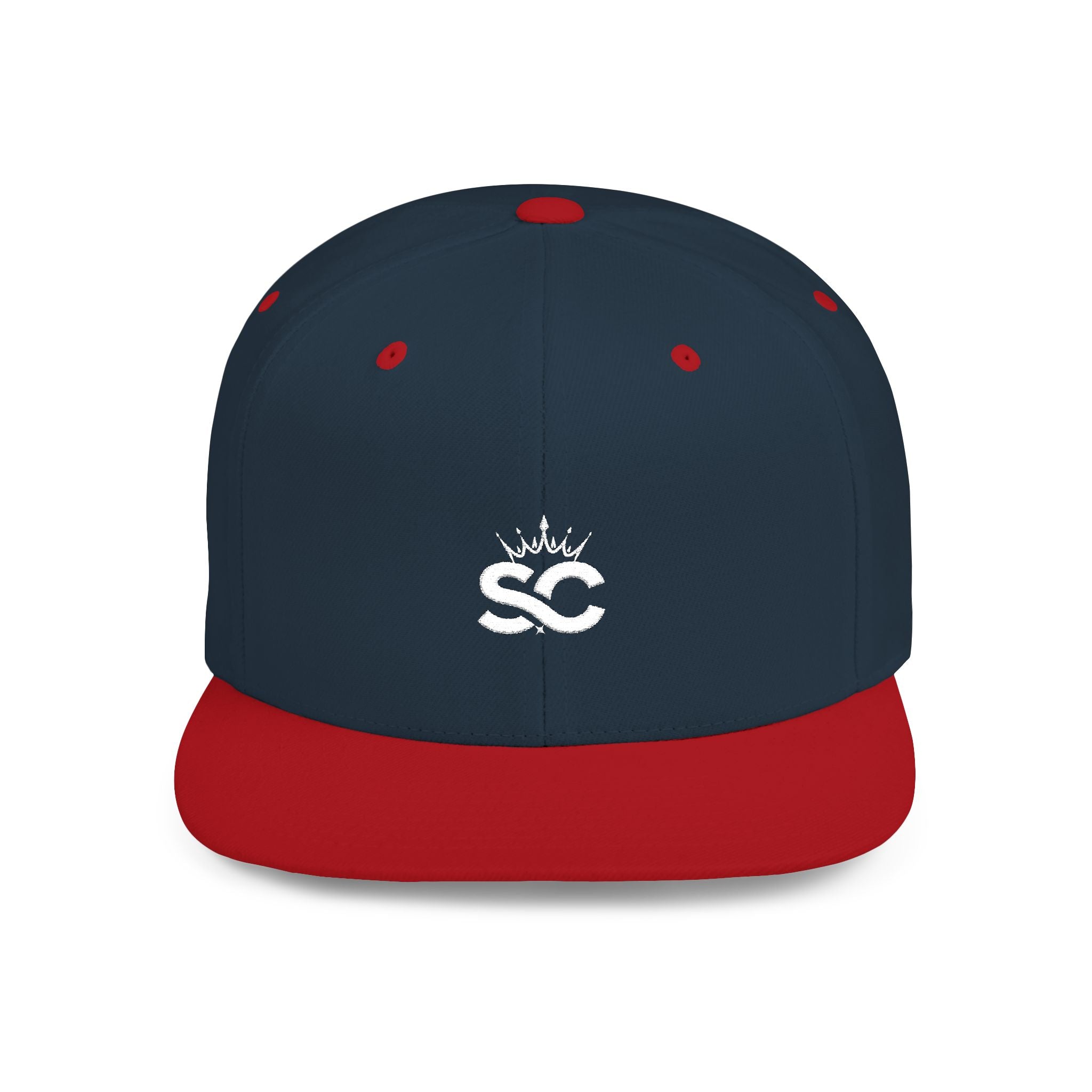 Distressed Snapback Hat — *Rise* Logo Flat Bill