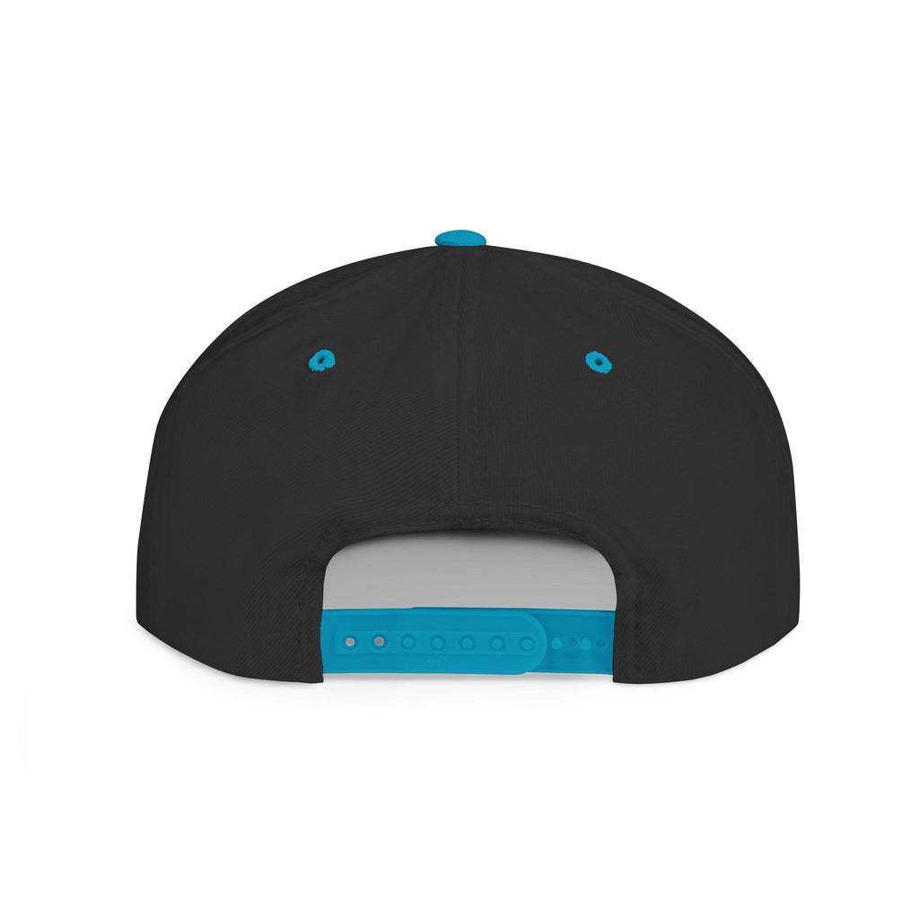Distressed Snapback Hat — *Rise* Logo Flat Bill