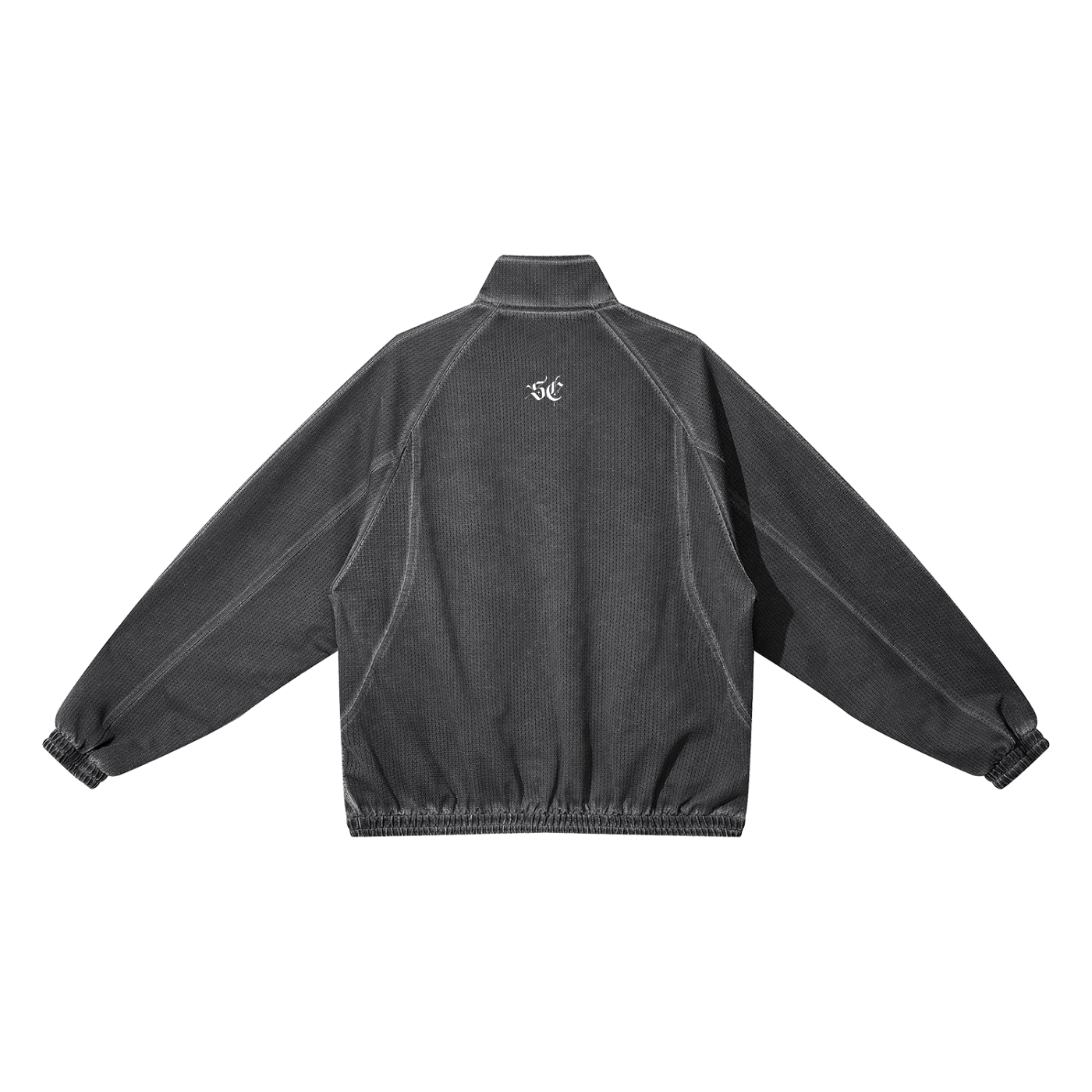 Vintage Wash Full Zip Mesh Jacket