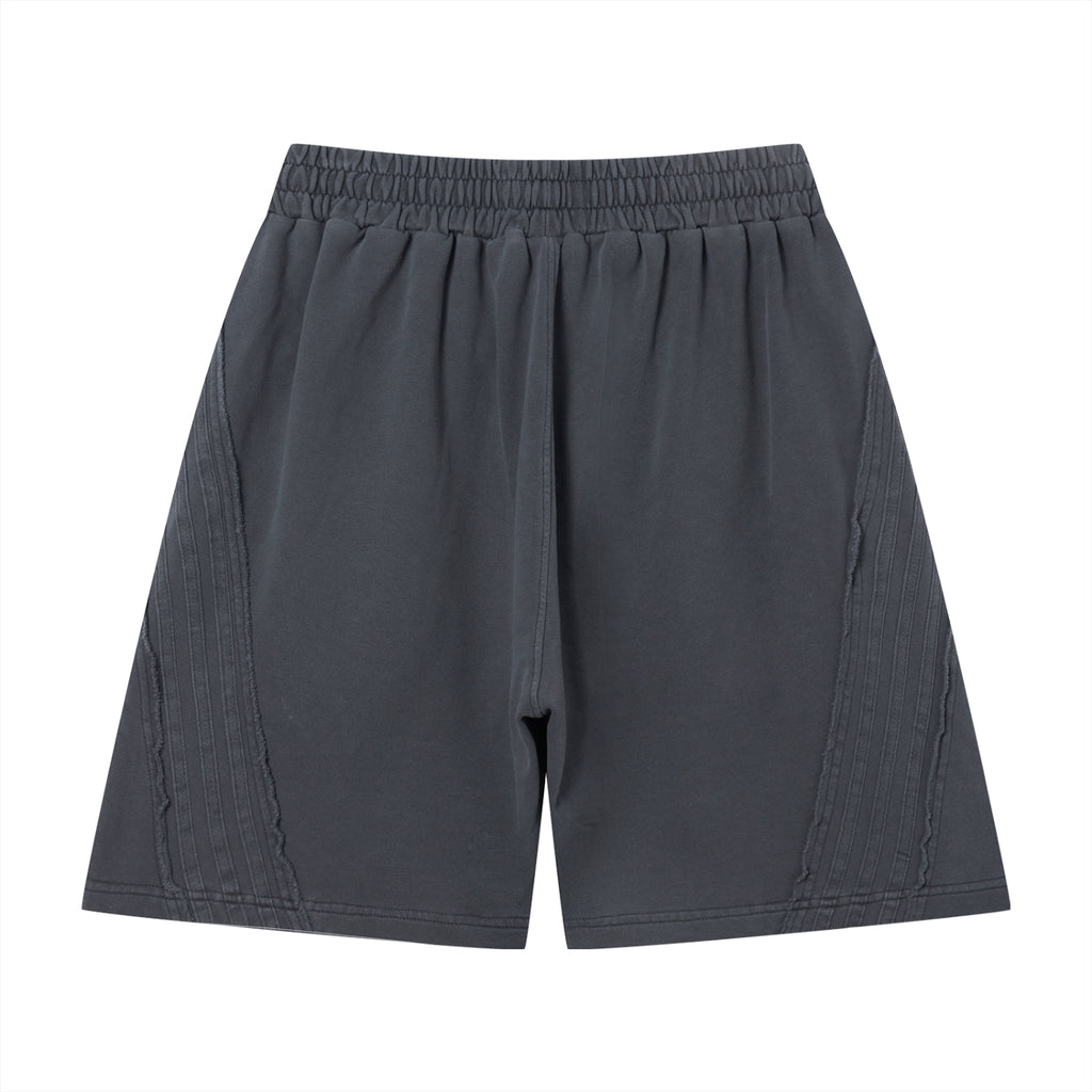 Unisex Vintage Wash Raw Edge Shorts - *Signature*
