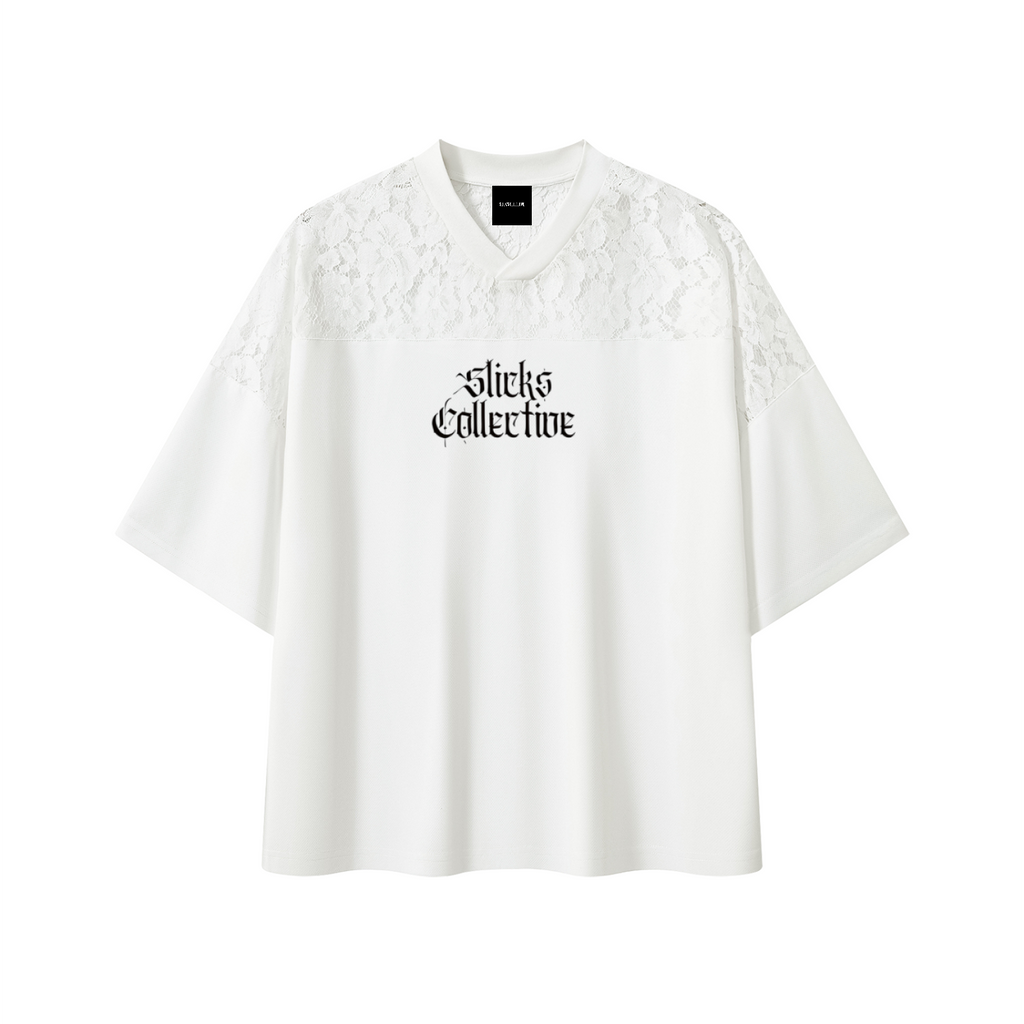 White Courtside Lace Tee