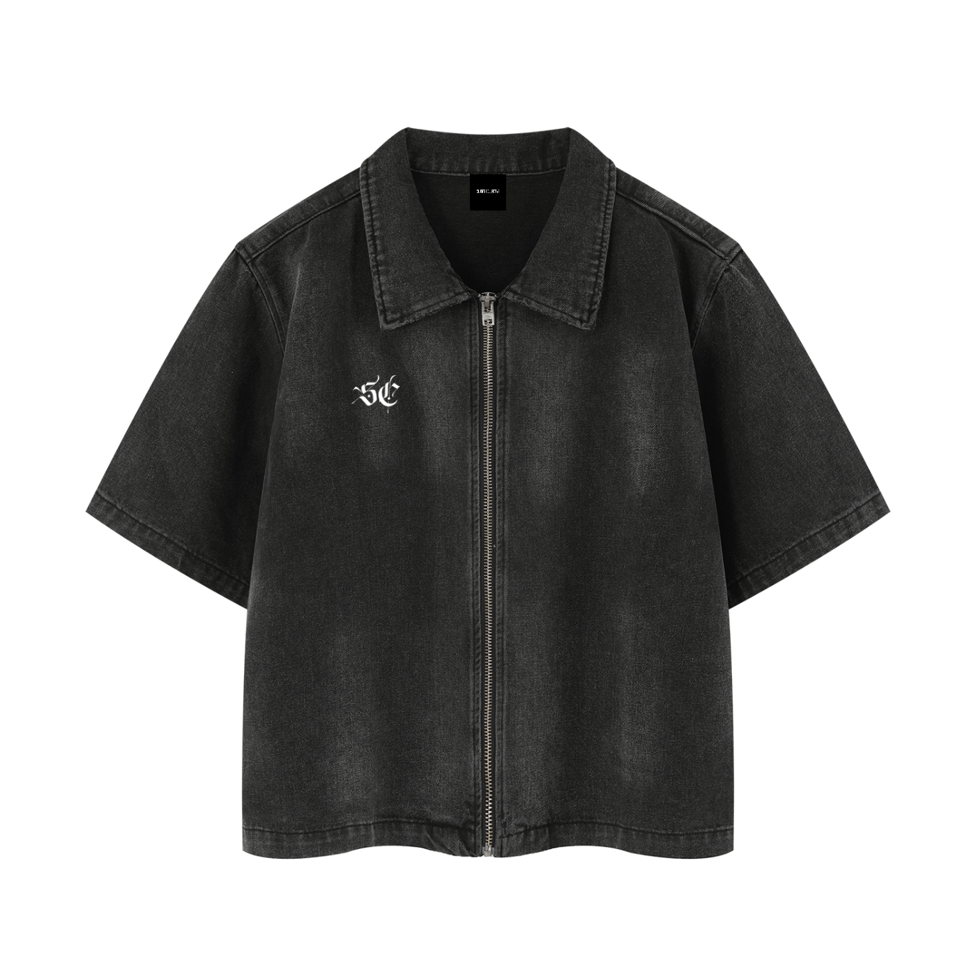 Vintage Washed Full-Zip Denim Shirt - *Signature*
