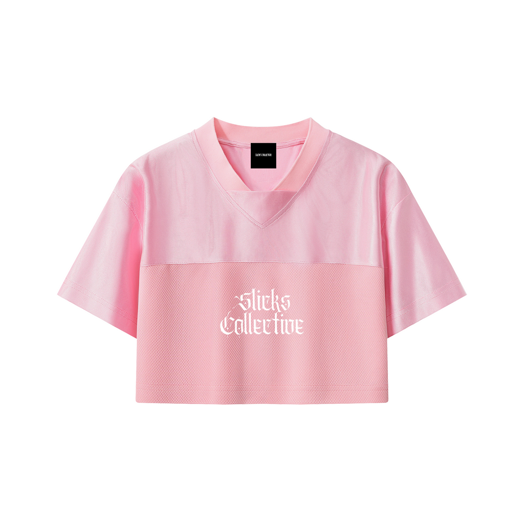 Women’s Cropped Paneled V-Neck Jersey - *Signature*