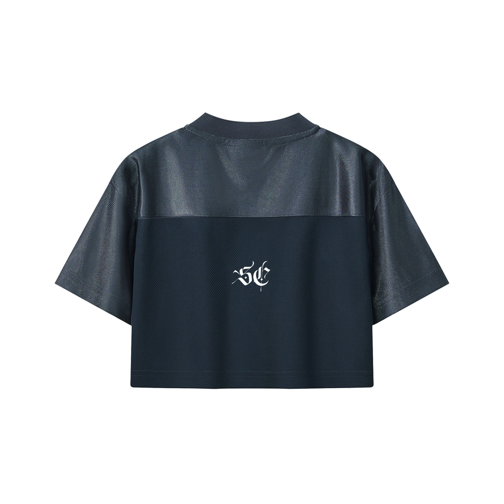 Women’s Cropped Paneled V-Neck Jersey - *Signature*
