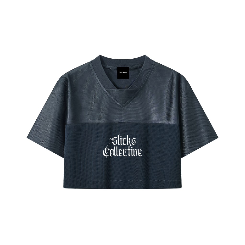 Women’s Cropped Paneled V-Neck Jersey - *Signature*