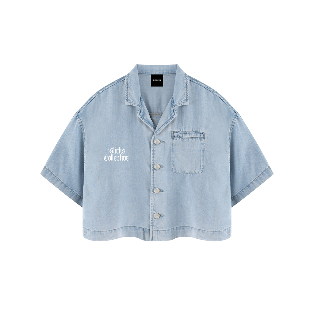 Women's Vintage Wash Boxy Cropped Shirt