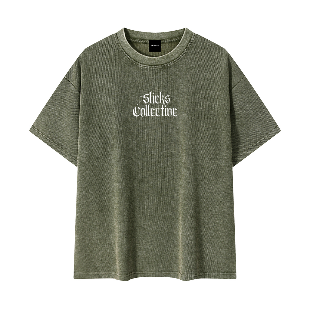 Mineral Wash Waffle Knit Tee - *Signature*
