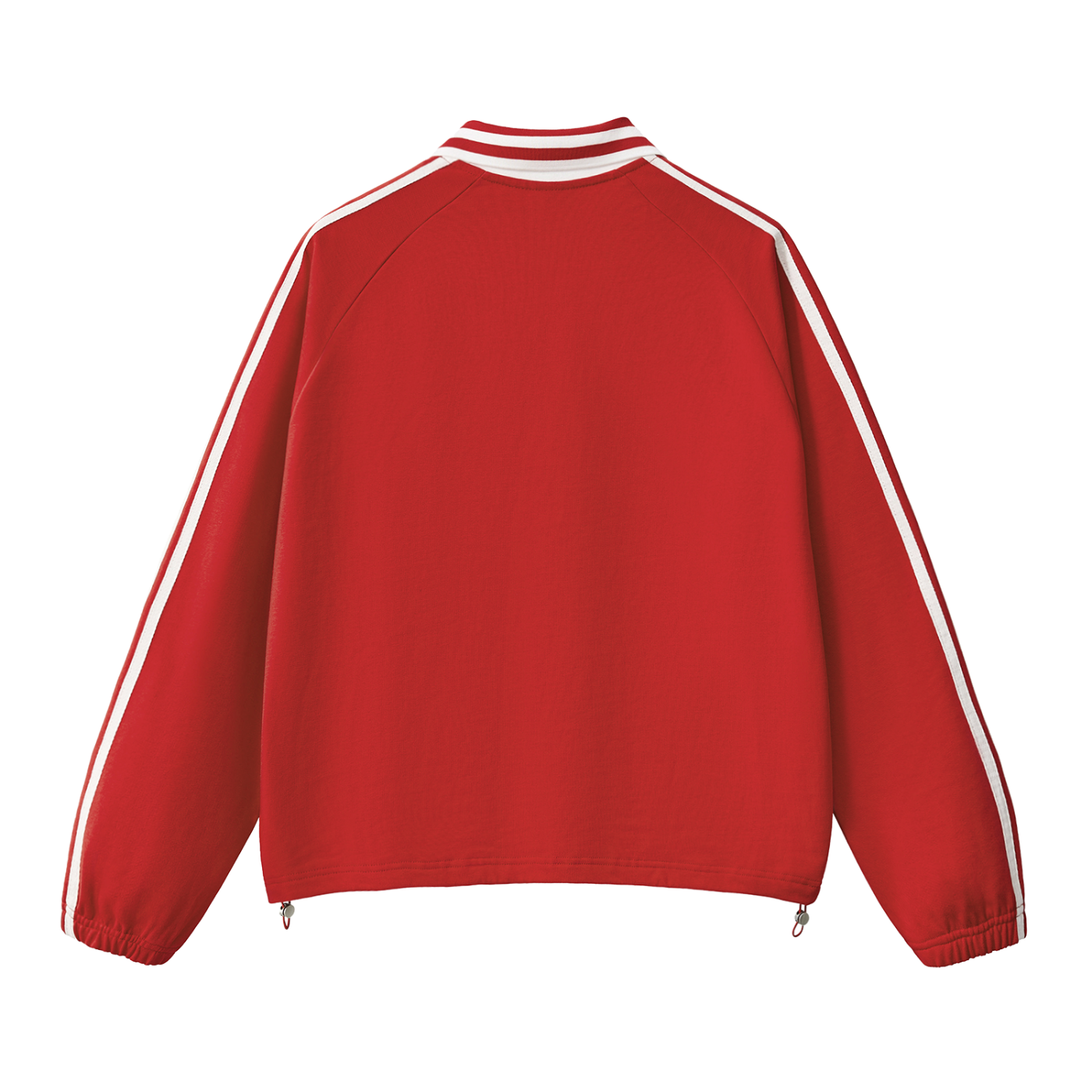 Contrast Striped Lapel Collar Sweatshirt - *Signature*