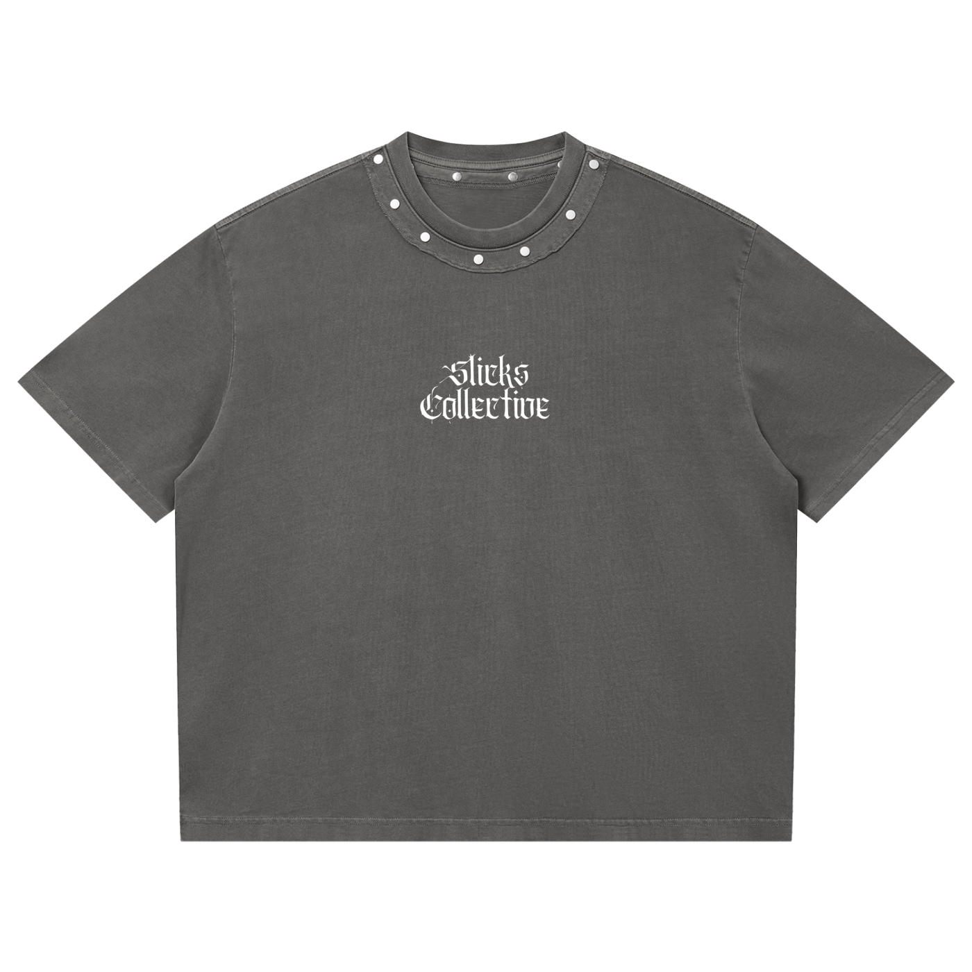 Washed Boxy Studded Tee - *Signature*