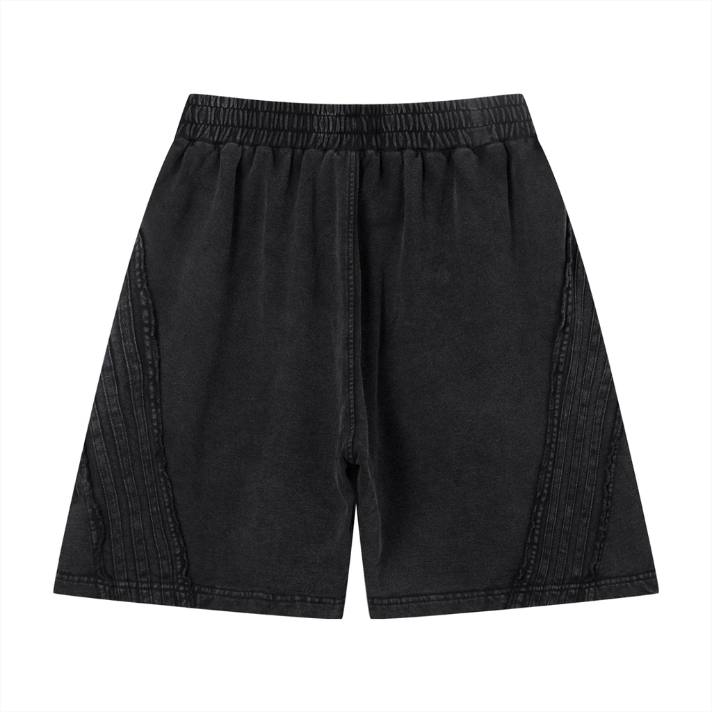 Unisex Vintage Wash Raw Edge Shorts - *Signature*