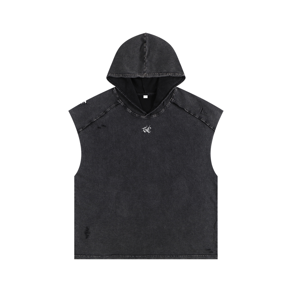 Snow Washed Hooded Tank Top - *Signature*