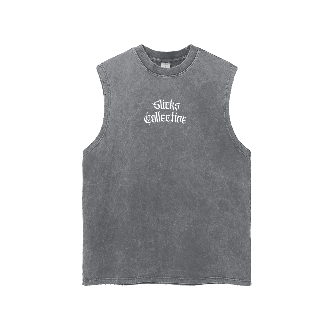 Snow Washed Frayed Hem Tank Top - *Signature*