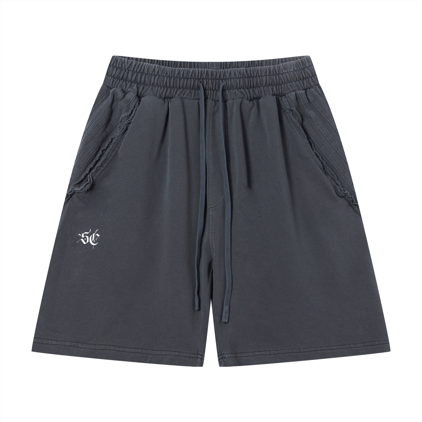 Unisex Vintage Wash Raw Edge Shorts - *Signature*