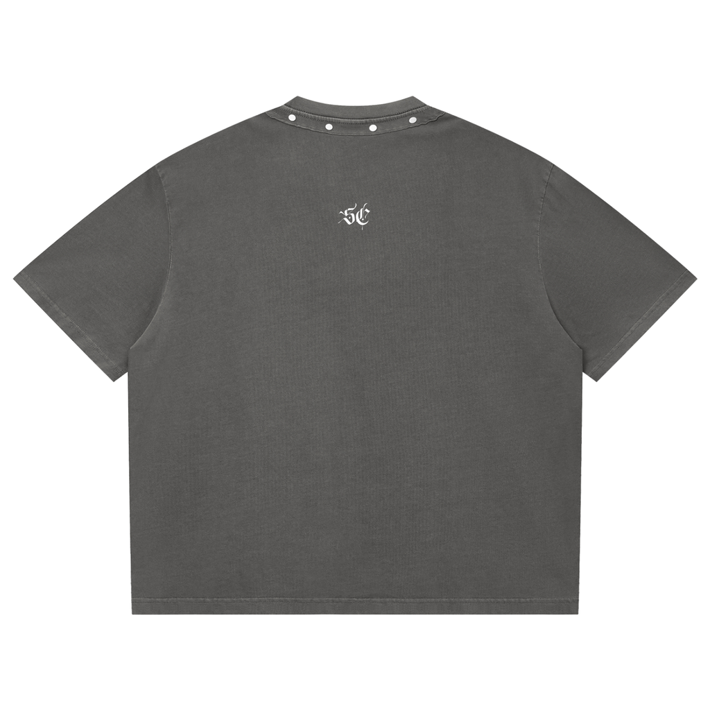 Washed Boxy Studded Tee - *Signature*