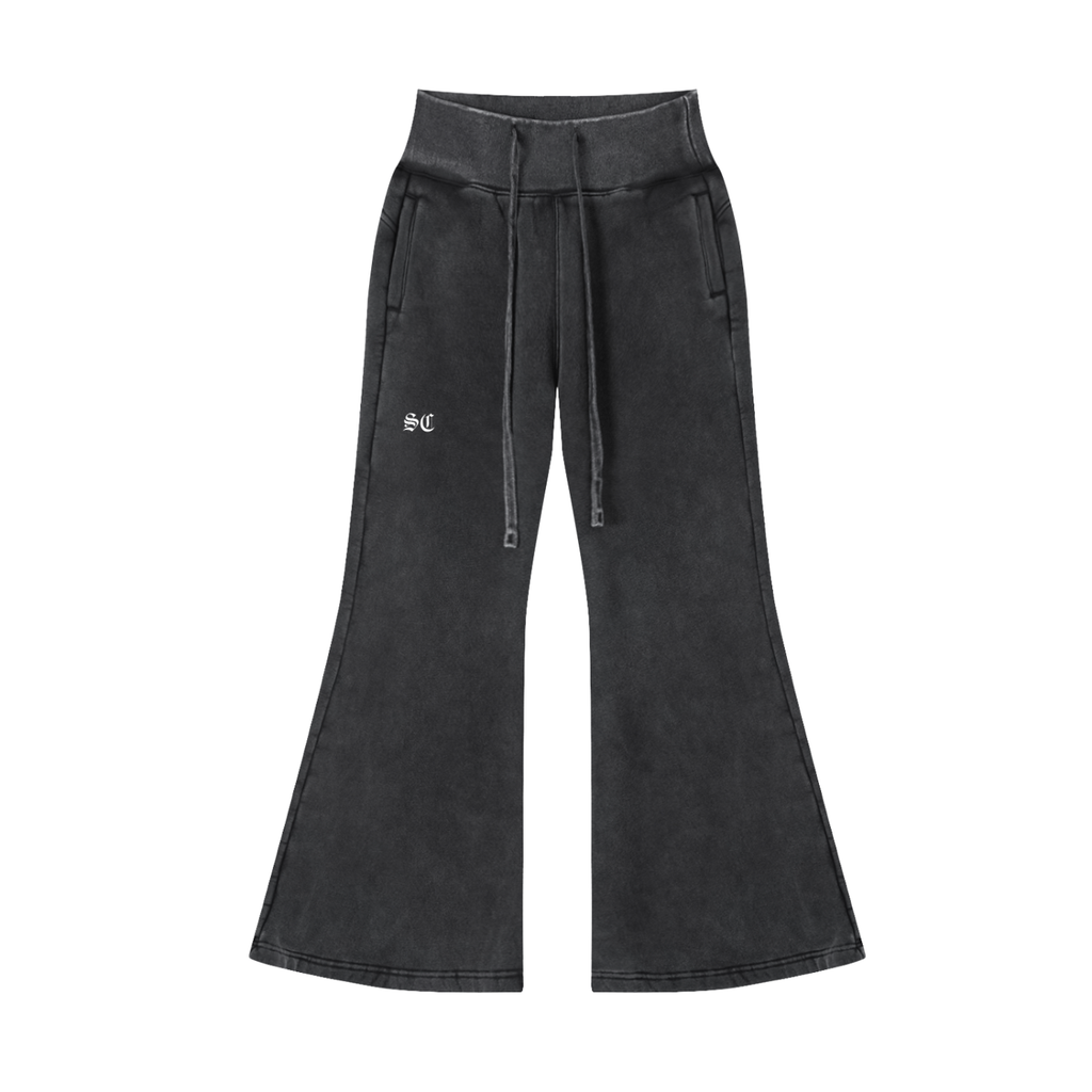 Vintage Washed Flared Pants - *Old English*