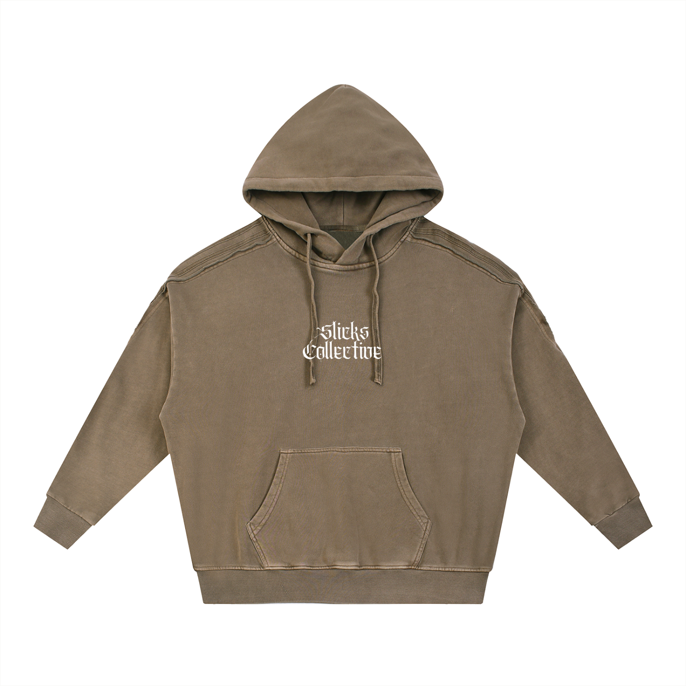 Snow Washed Tape Raw Edge Hoodie - *Signature*