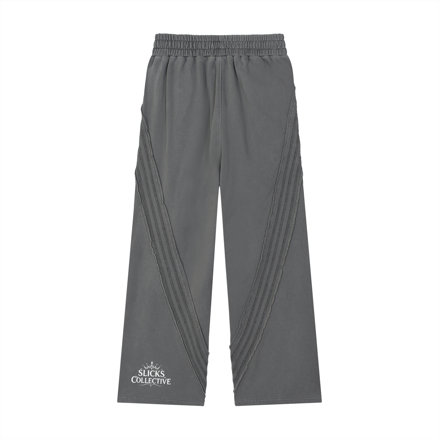 Snow Washed Tape Raw Edge Sweatpants - *Rise*
