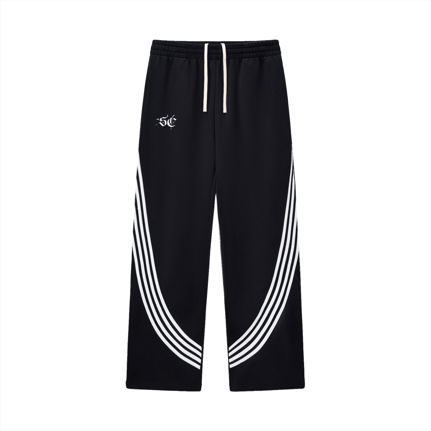 Curved Stripe Straight Sweatpants - *Signature*