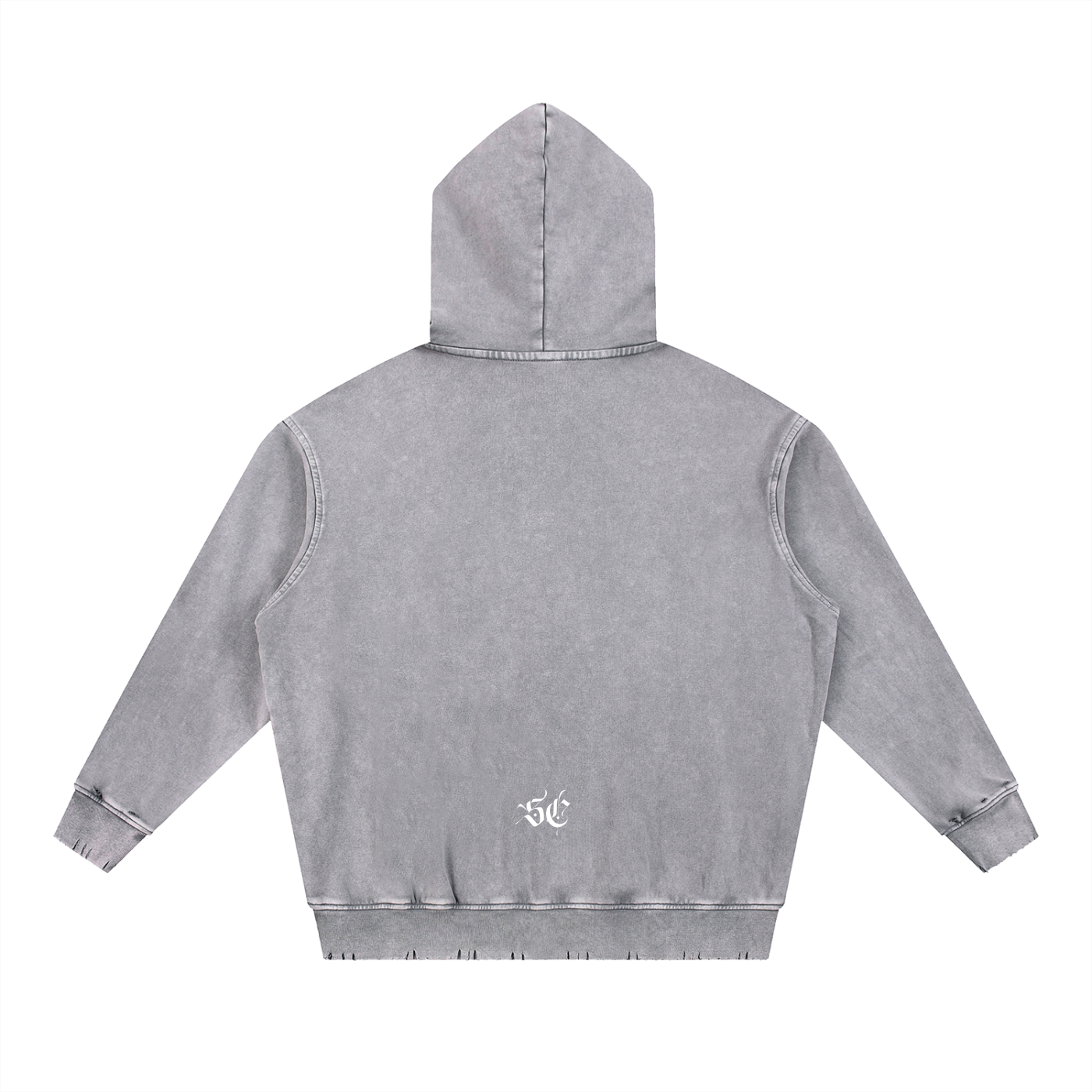 Snow Wash Hand-Frayed Hoodie - *Signature*