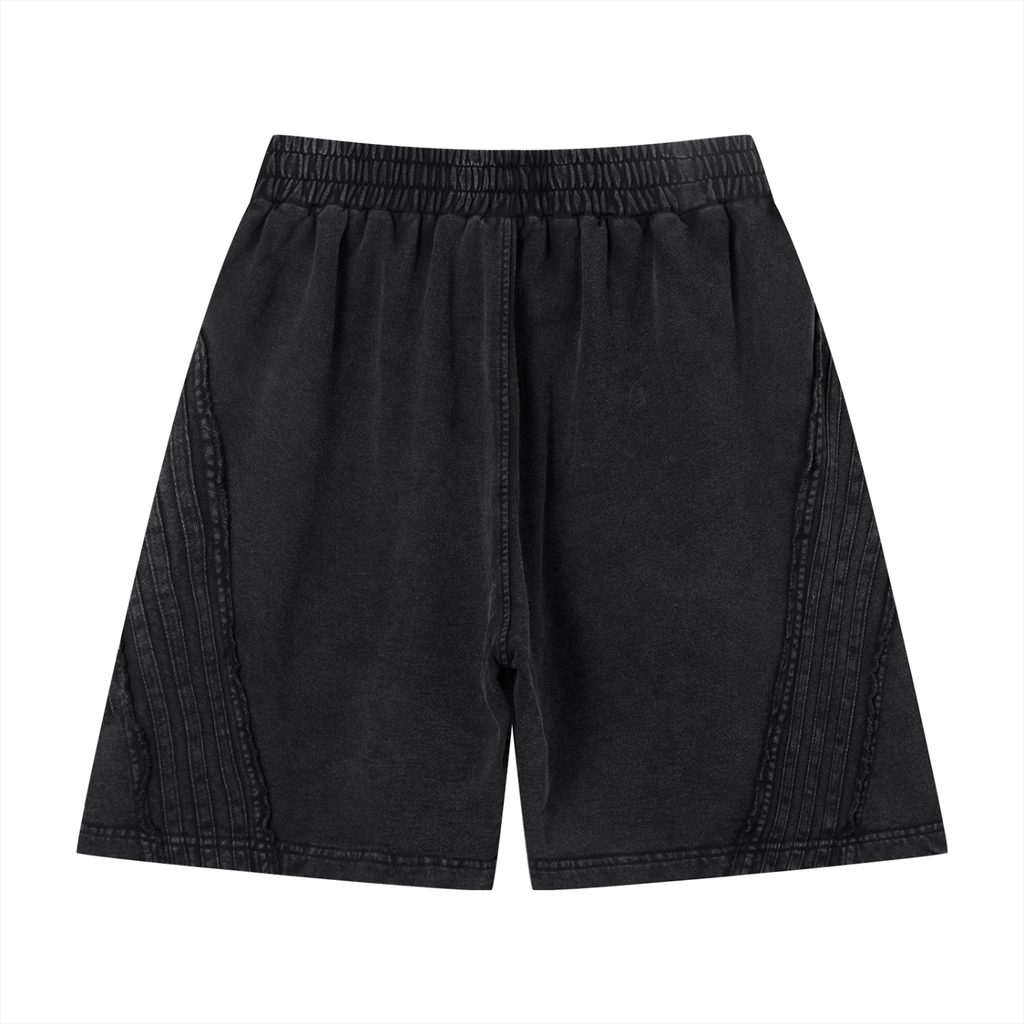 Unisex Vintage Wash Raw Edge Shorts - *Signature*
