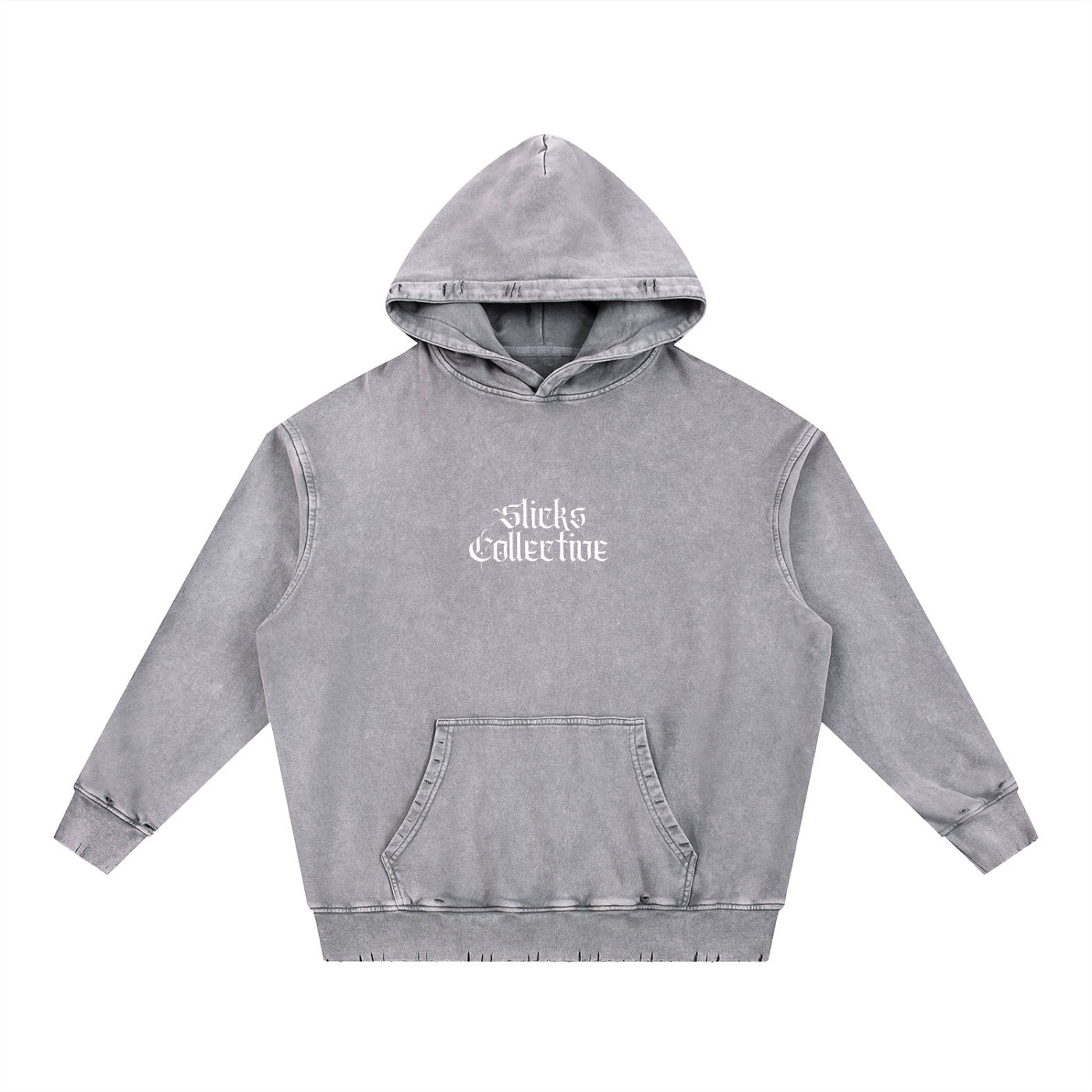 Snow Wash Hand-Frayed Hoodie - *Signature*
