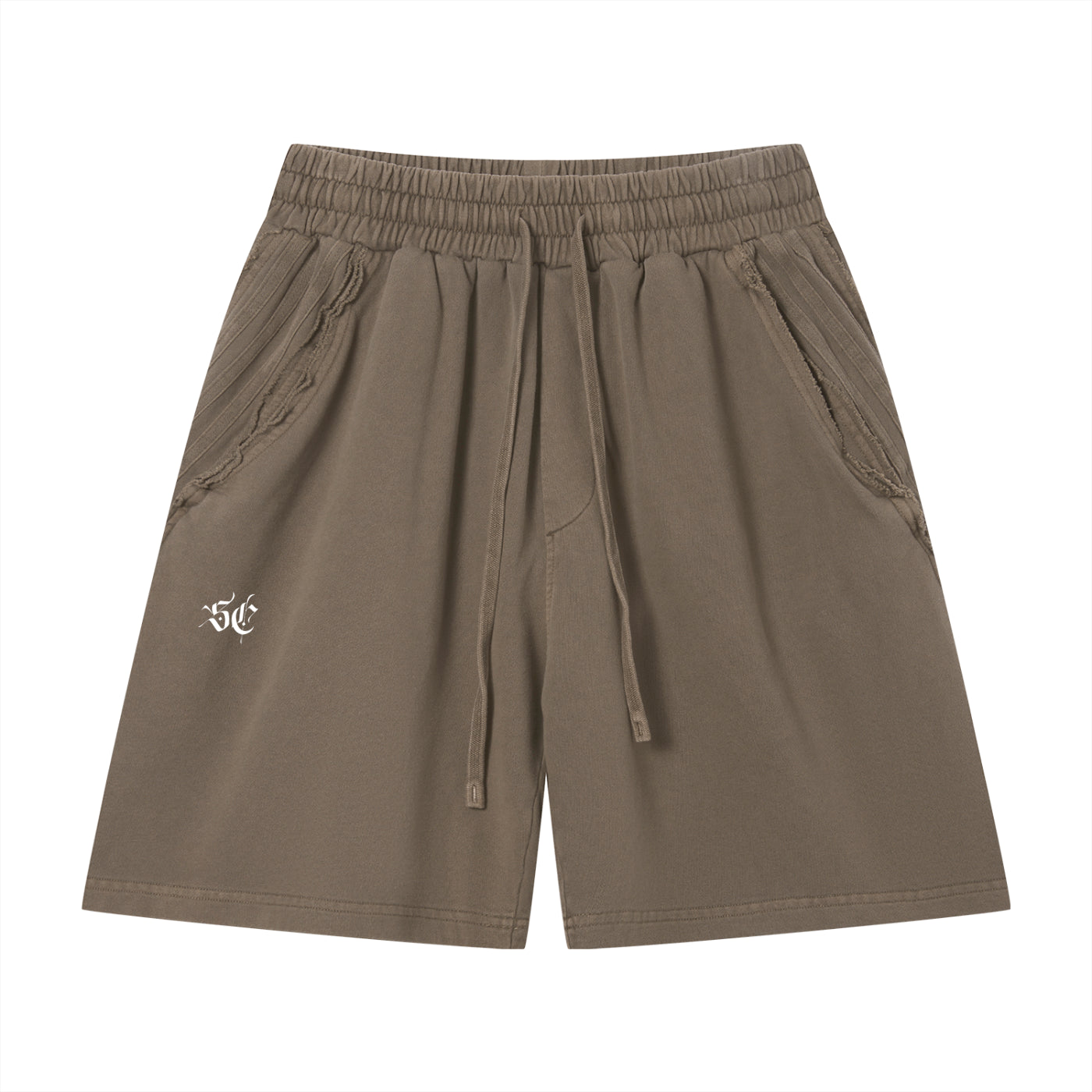 Unisex Vintage Wash Raw Edge Shorts - *Signature*